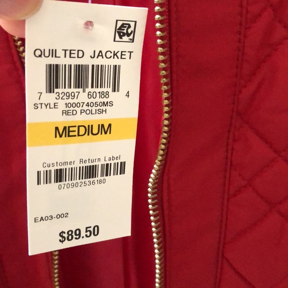 Charter Club Quilted Mandarin-Collar Jacket - Picture 5 of 9